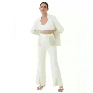 4th & Reckless new Tailored Wide Leg Pants split leg Xsmall uk 6